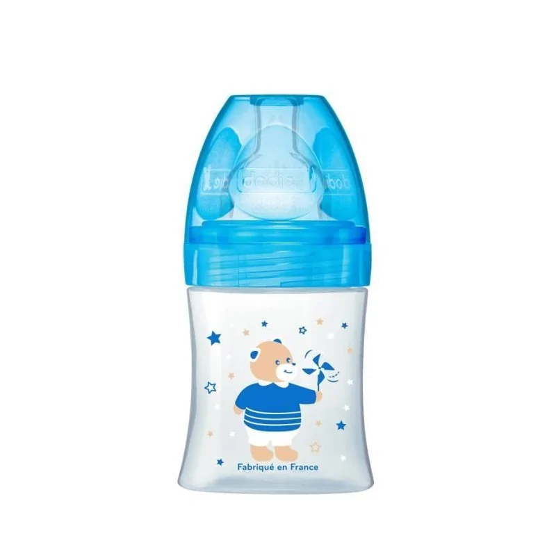 DODIE BIBERON SENSATION+ 150ML BLEU OURSON 0-6 M TÉT PLATE D1