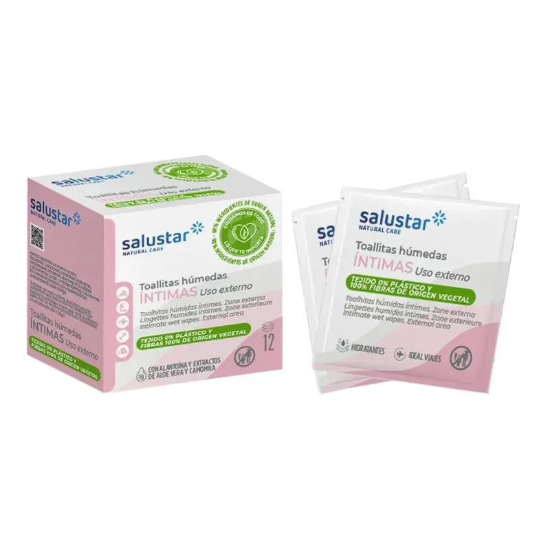 SALUSTAR Hygiène Intime Lingettes Humides Unidoses 12 unités