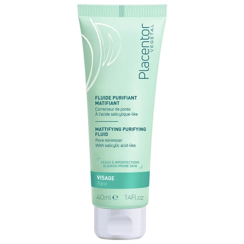 Placentor Fluide Purifiant Matifiant "peaux mixtes à grasses" 40ml
