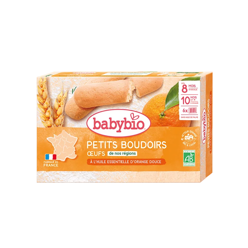 Babybio Petits Boudoirs à l’Huile Essentielle d’Orange Douce x6