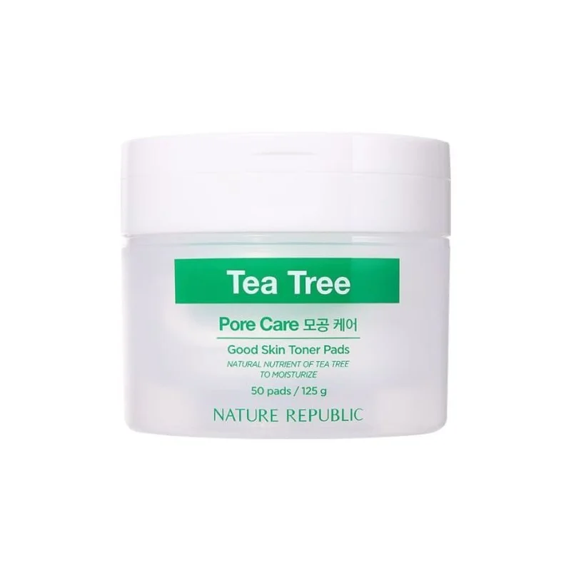 NATURE REPUBLIC TEA TREE PORE CARE GOOD SKIN TONER PAD 50 PADS