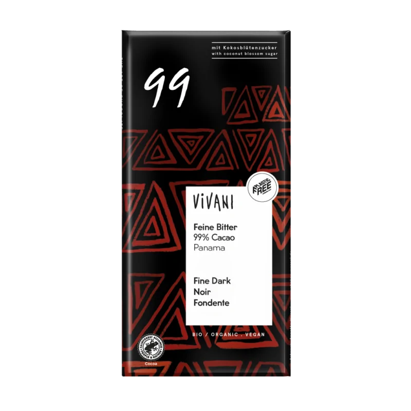 VIVANI TABLETTE DE CHOCOLAT NOIR 99% 80G