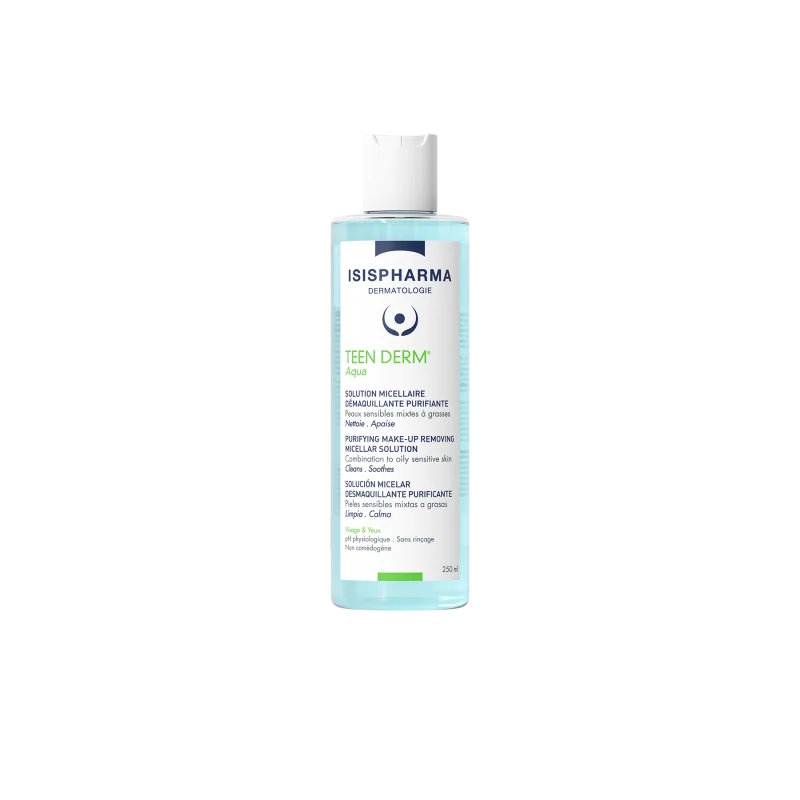 Isis pharma teen derm aqua solution micellaire purifiante 250 ml