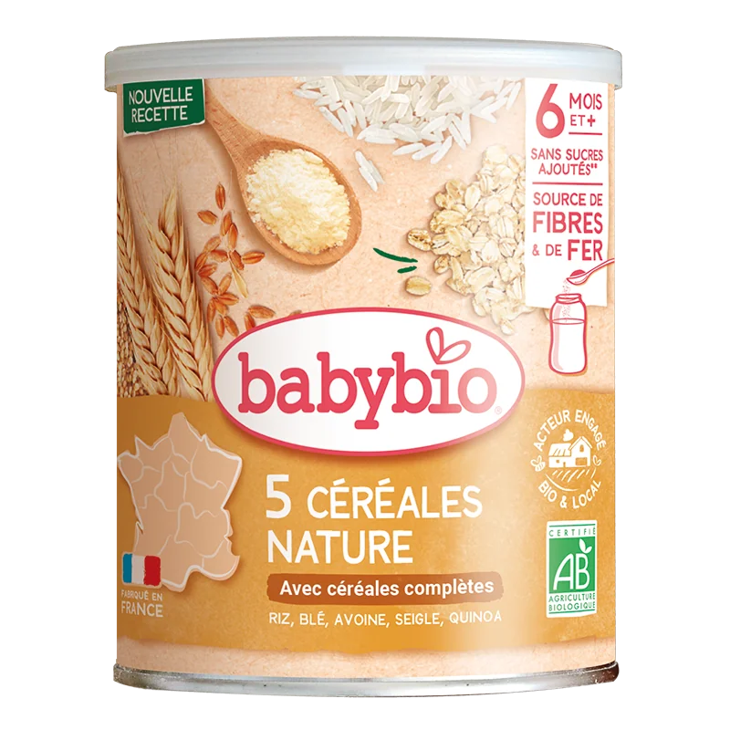 Babybio Trois Céréales Nature Blé Avoine Riz 220G