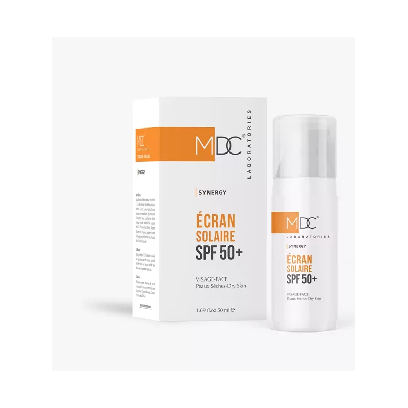 MDC Synergie Ecran solaire spf50+ Peau Sèche 50 ml