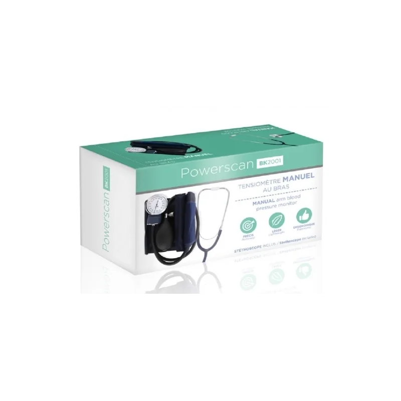 Powerscan Tensiomètre manuel au bras BK2001 +stethoscope