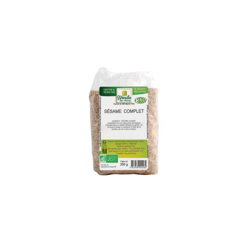 Moulin des Moines GRAINES DE SESAMES 250 G