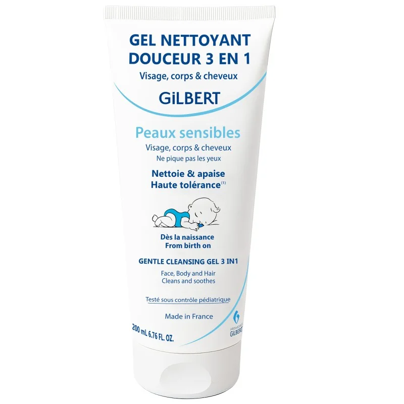 Gilbert Gel Nettoyant Douceur 3en1 Bebe 200ml
