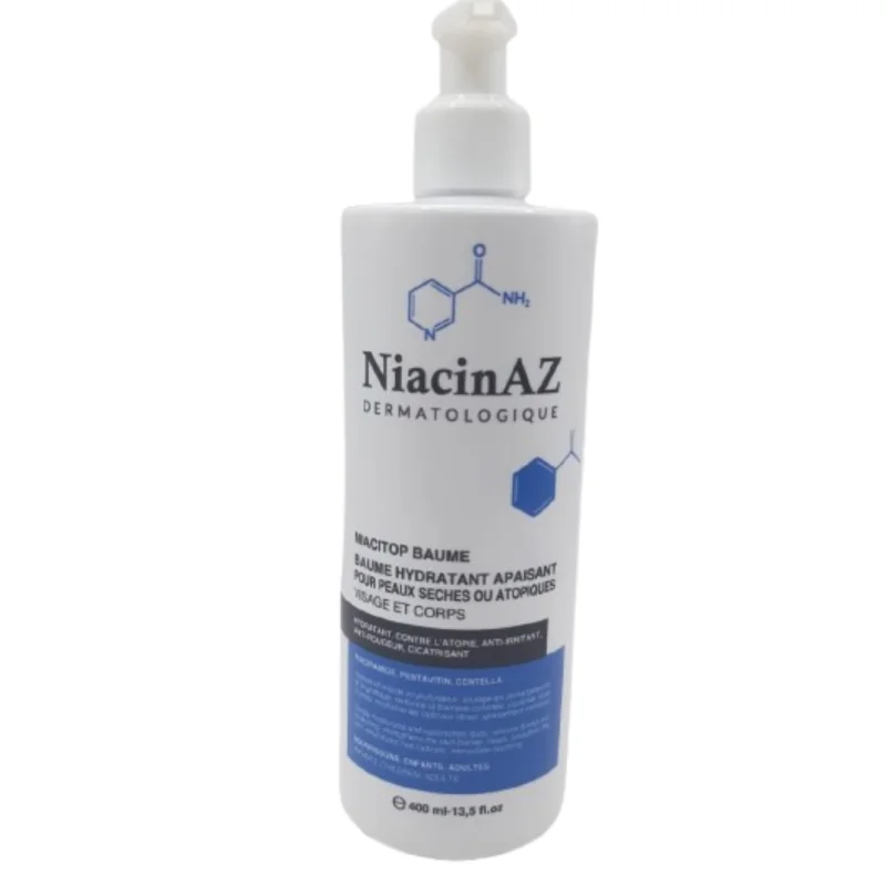 NiacinAZ Niacitop Baume Hydratant Apaisant Peaux Seche 400ml