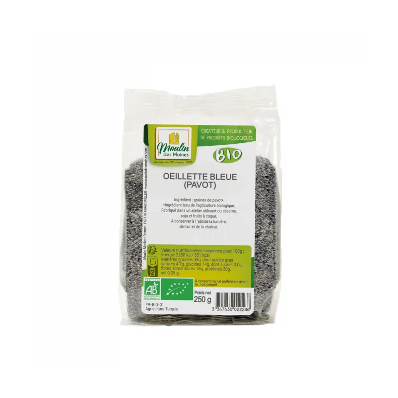 MOULIN DES MOINES GRAINES DE PAVOT 250G