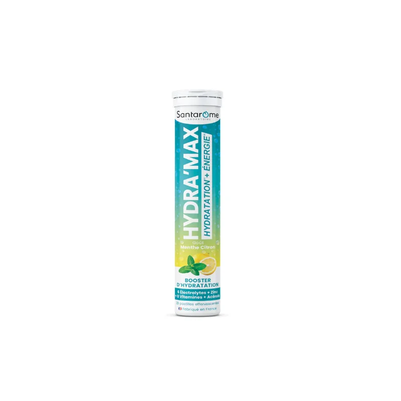 SANTAROME HYDRAMAX MENTHE CITRON 20 PASTILLES