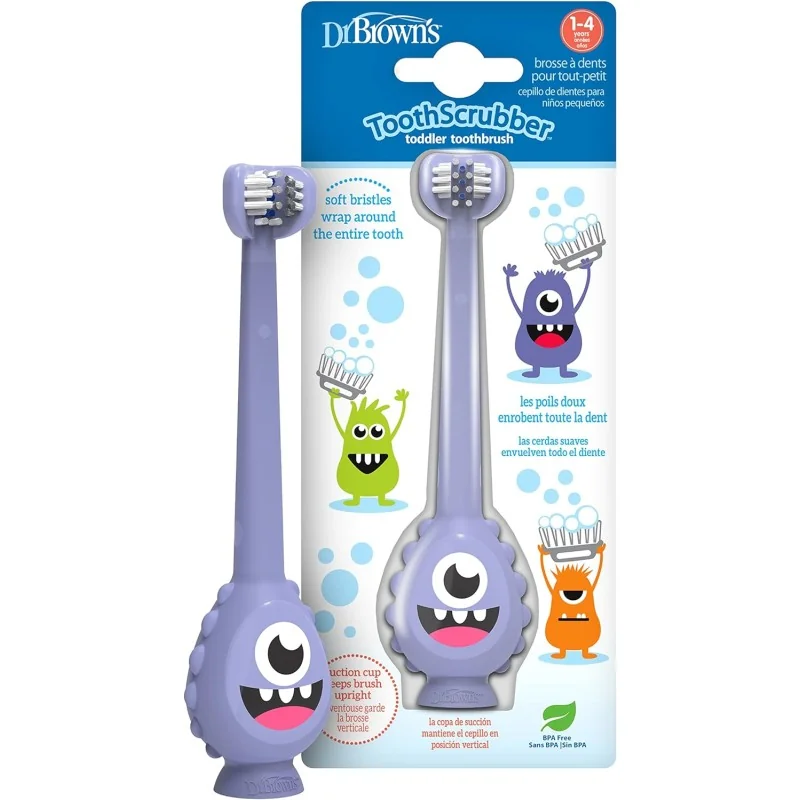 DR BROWNS BROSSE A DENTS BEBE 1-4 ANS MONSTRE VIOLLET