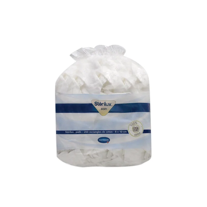 Hartmann Sterilux Pads Rectangles De Coton 200pcs