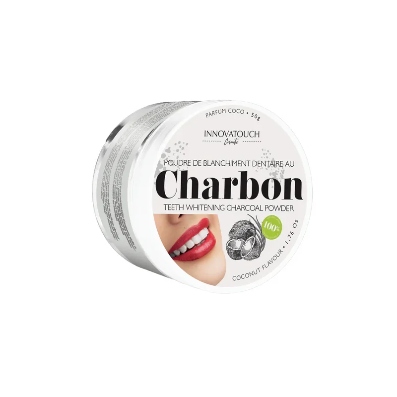 Innovatouch Poudre de blanchiment dentaire au charbon parfum coco 50G