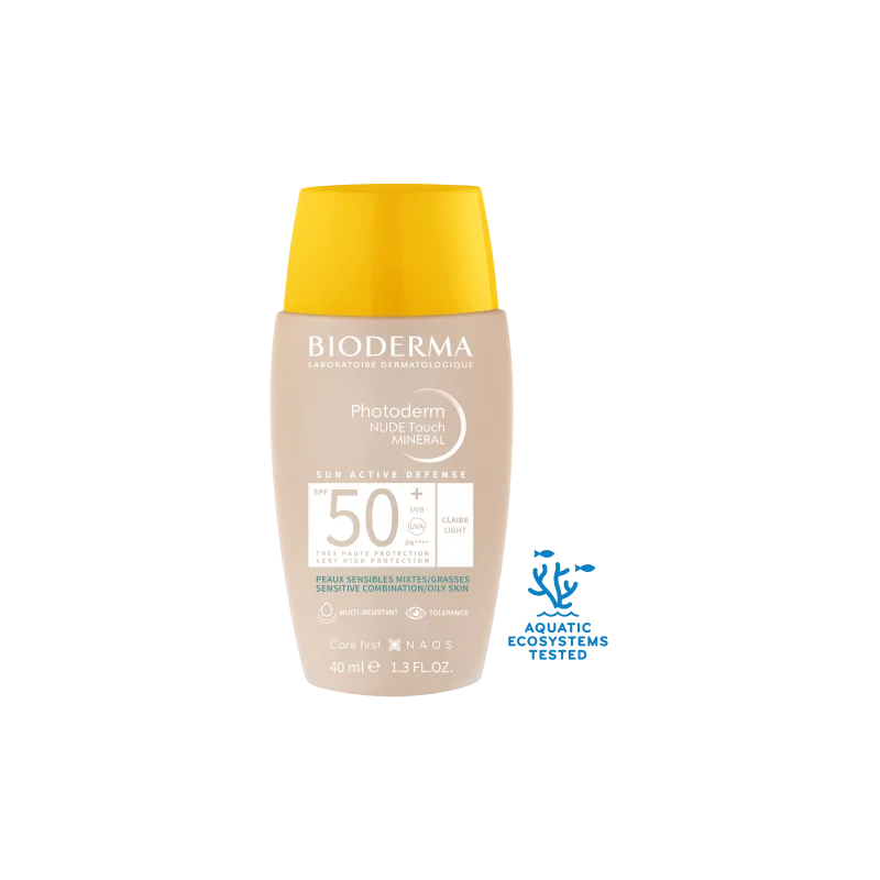 bioderma Photoderm NUDE Touch SPF 50+ Teinte tres claire
