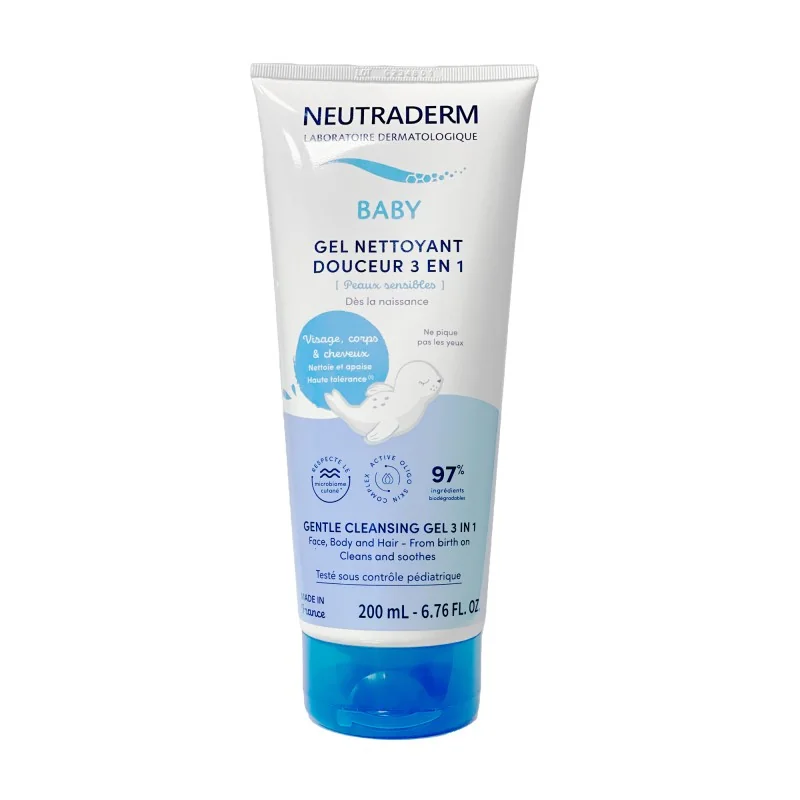 NEUTRADERM BABY GEL NETTOYANT DOUCEUR 3 EN 1 - 200ML