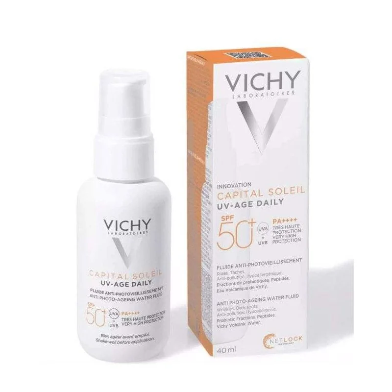 VICHY CAPITAL SOLEIL UV AGE DAILY SPF 50 FLUIDE ANTI PHOTOVIEILLISSEMENT 40 ML