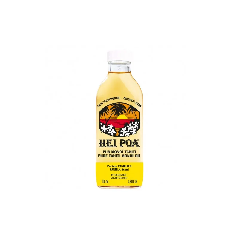 Hei Poa Soins traditionneles multi-usage pur monoï tahiti-parf vanillier 100ml
