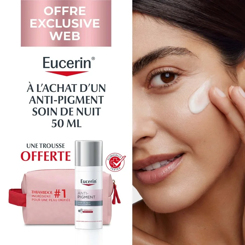 promo e-com EUCERIN ANTI PIGMENT SOIN DE NUIT 50ML ACHETE + TROUSSE OFFERTE
