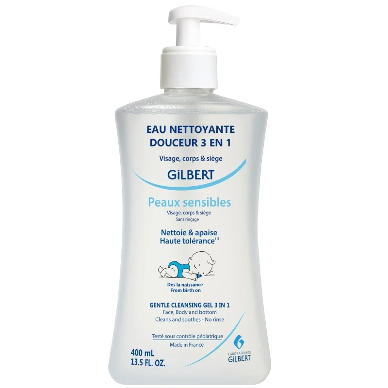 Gilbert Eau Nettoyante Douceur 3en1 Bebe 400ml