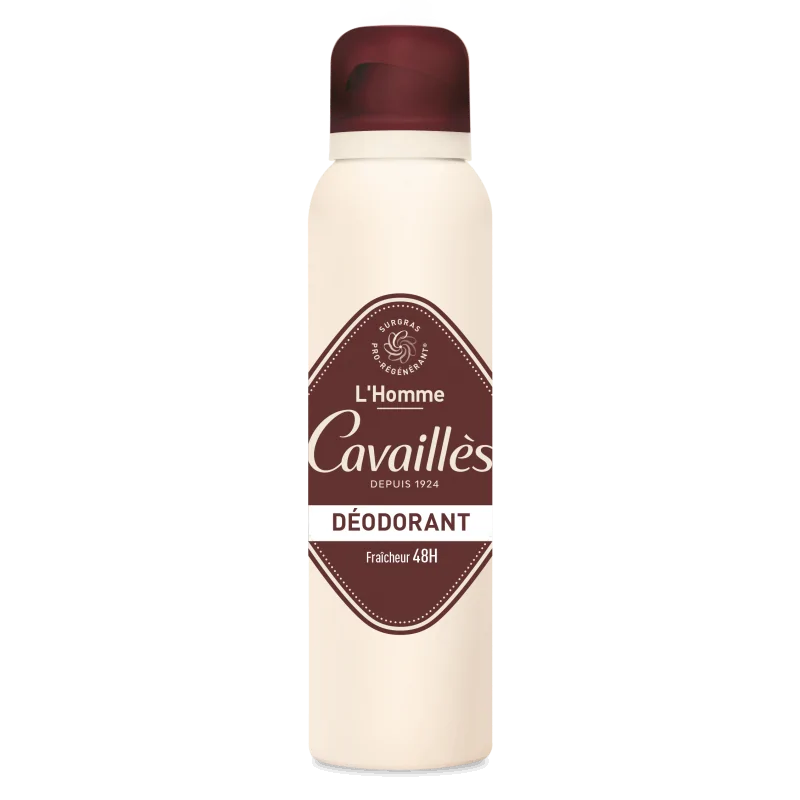 ROGÉ CAVAILLÈS DEO SOIN DERMATO HOMME 48H SS. SEL ALUM SPRAY 150ML