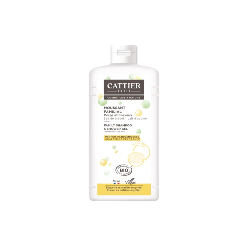 Cattier MOUSSANT FAMILIAL - CORPS ET CHEVEUX - SANS SAVON 500ml