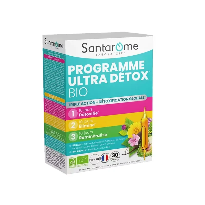 SANTAROME PROGRAMME ULTRA MINCEUR BIO 30 AMPOULES