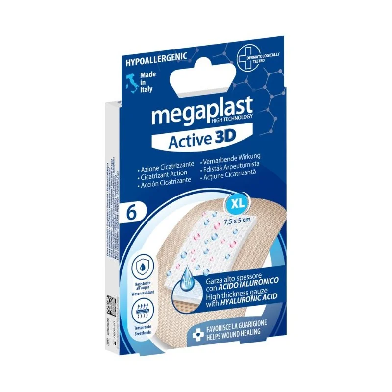 MEGAPLAST ACTIVE 3D PANSEMENT XL CICATRISANT BOITE DE 6 - REF 082000