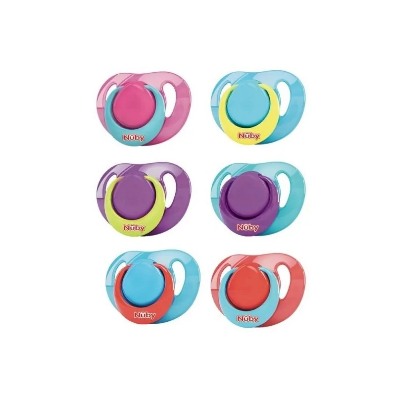 NUBY Sucette en silicone classique orthodentique avec picots de massage 0-6m ID92990SOS