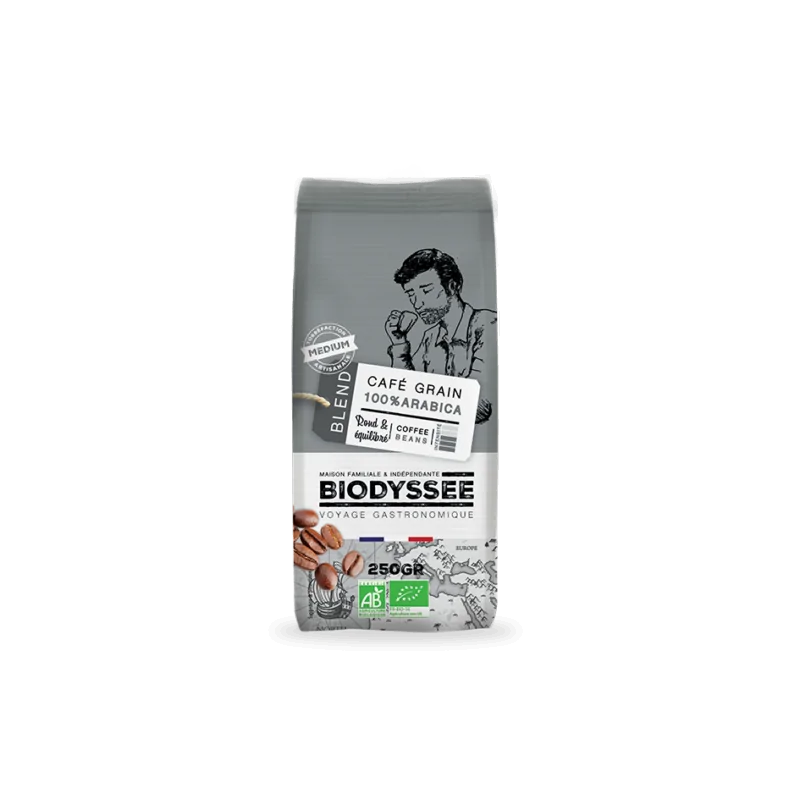 BIODYSSEE CAFE GRAIN 100 % ARABICA MEDIUM 250G
