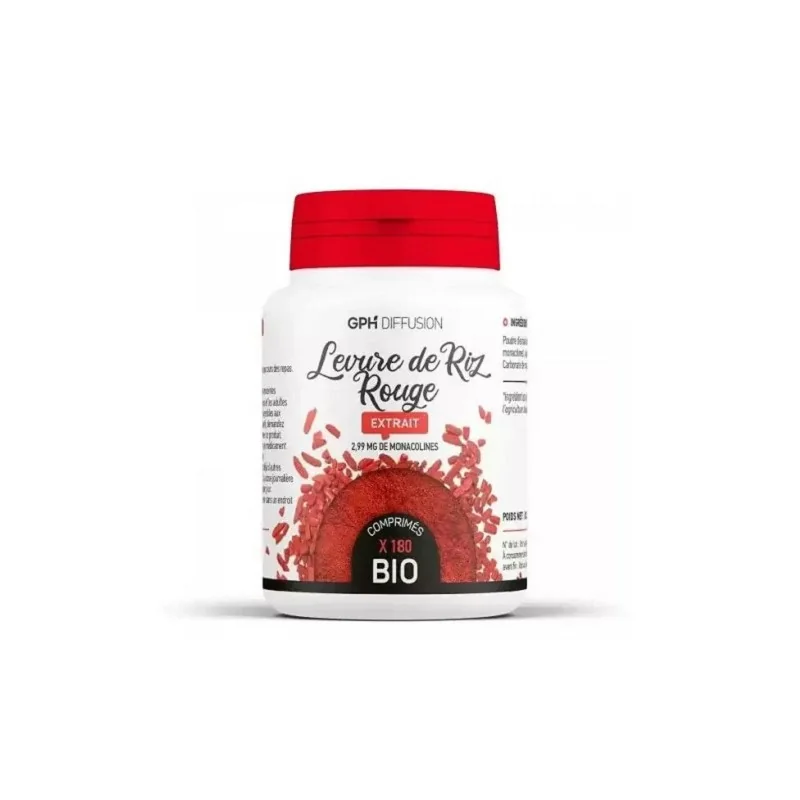 GPH DIFFUSION EXTRAIT DE LEVURE DE RIZ ROUGE 180 gélules