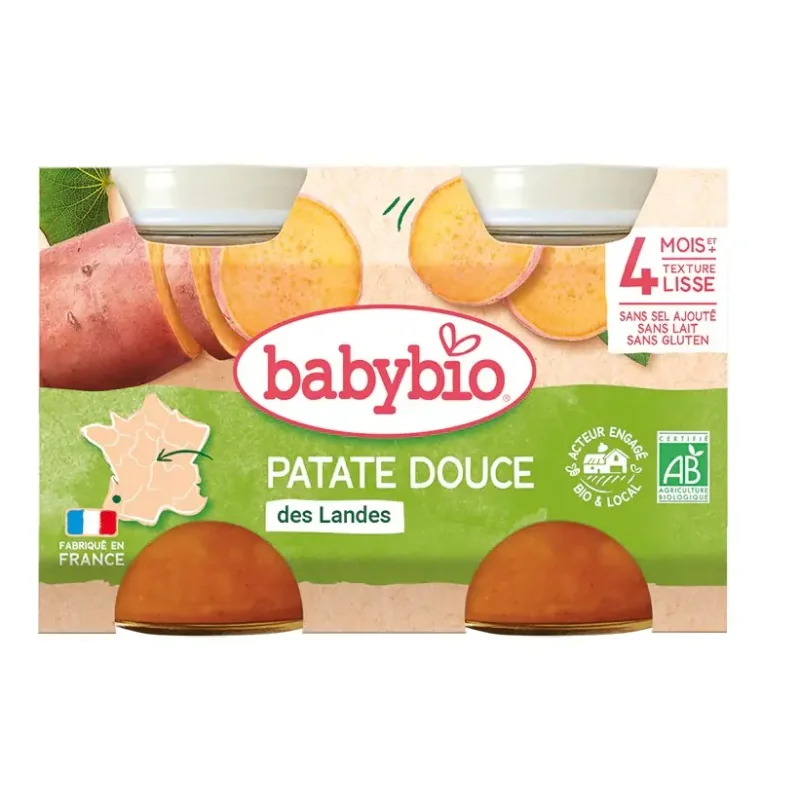 Babybio Patate Douce des Landes 2x130g