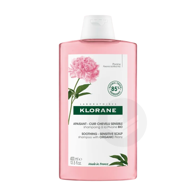 KLORANE SHAMPOING APAISANT A LA PIVOINE CUIR CHEVELU SENSIBLE 400 ML