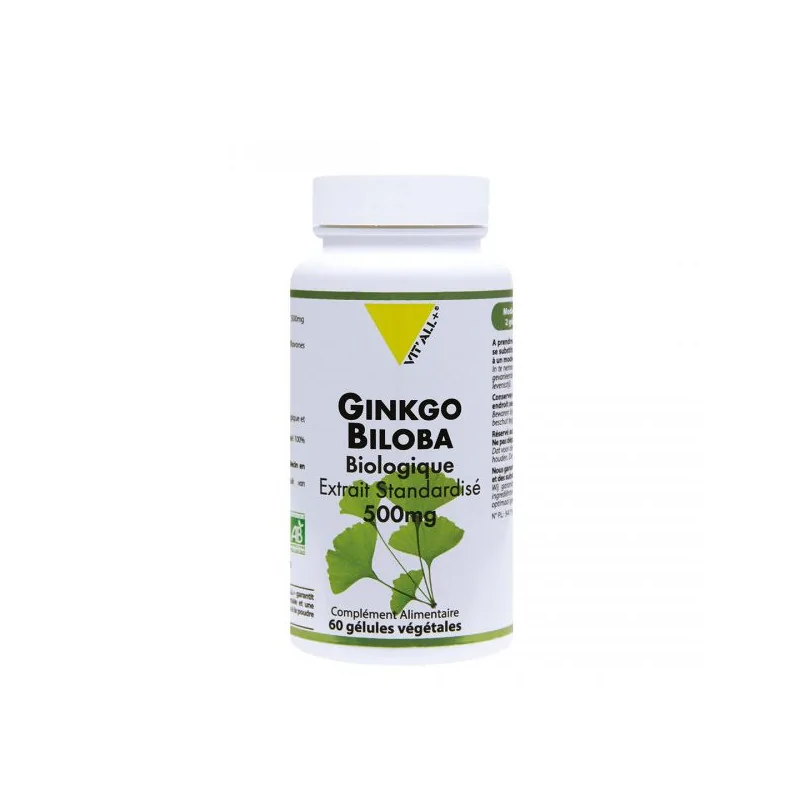 VIT’ALL+ GINKGO BILOBA 500MG / 60 GELULES