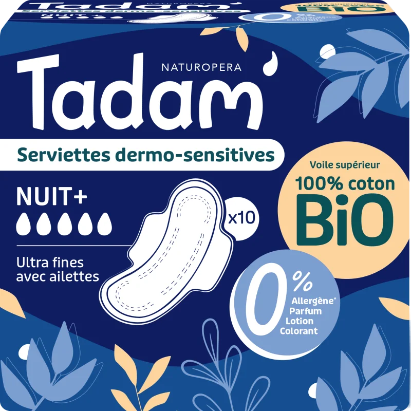 TADAM' SERVIETTES ULTRA NUIT+ x10