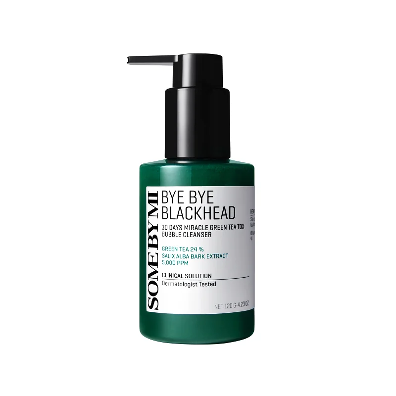 SOME BY MI BYE BYE BLACKHEAD 30 DAYS MIRACLE GREEN TEA TOX BUBBLE CLEANSER 120G