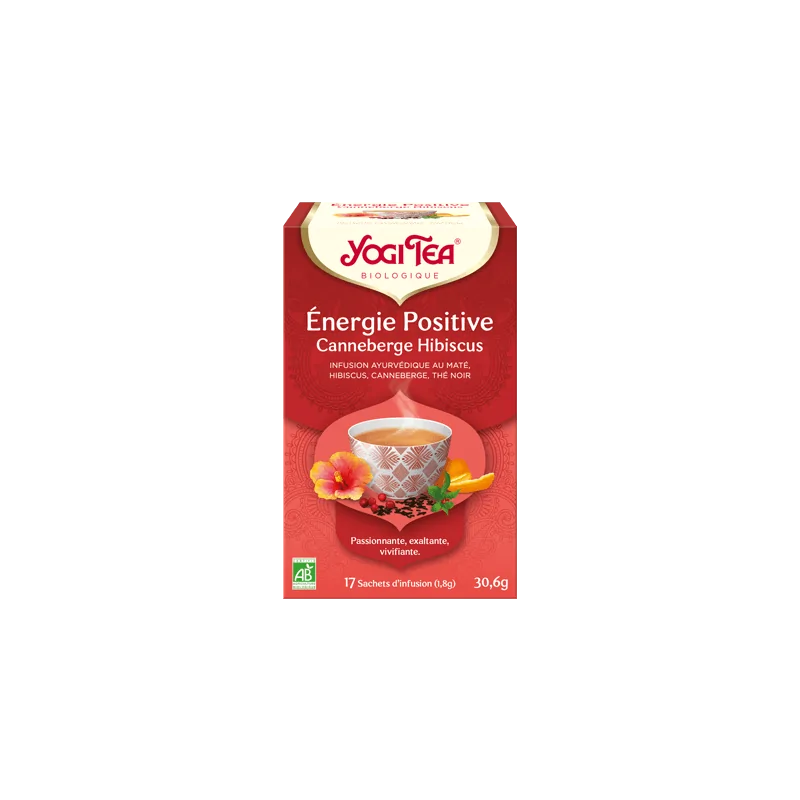 YOGI TEA ENERGIE POSITIVE CRANBERRIES HIBISCUS 17 X 2 g