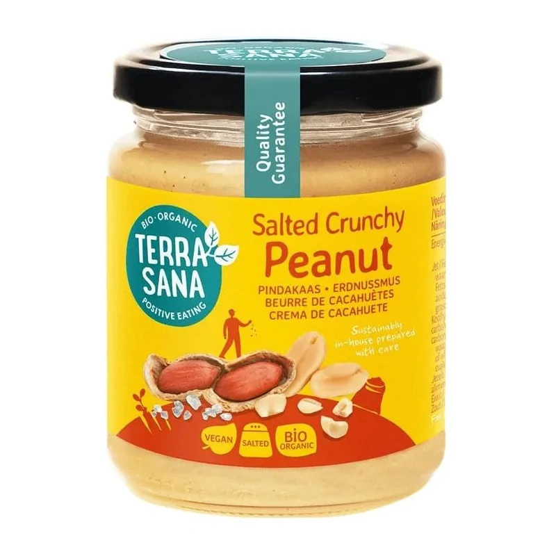TERRASANA Beurre de cacahuète crunchy Bio, 250g