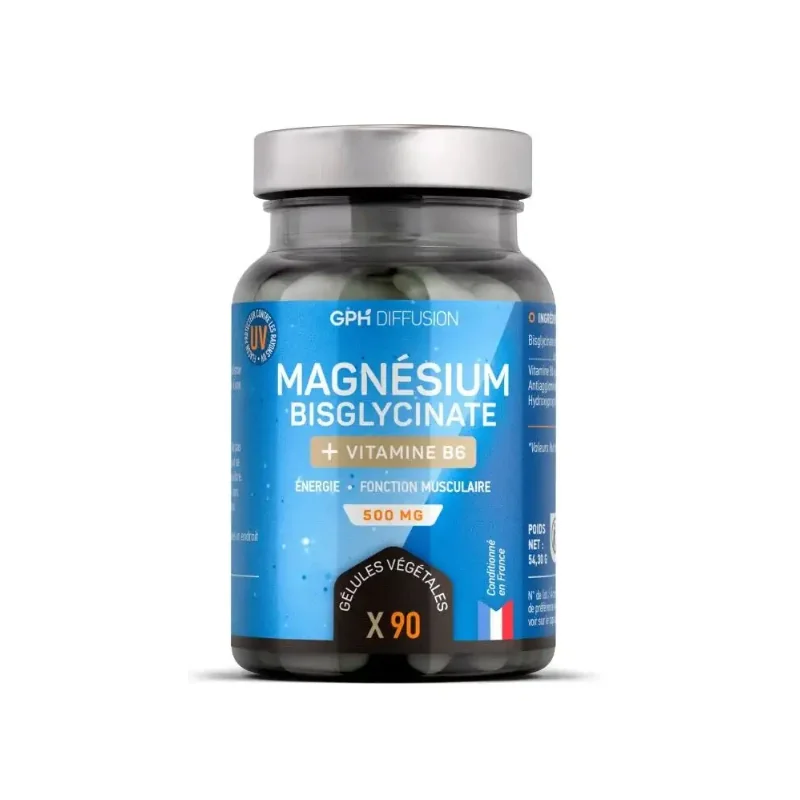 Gph Diffusion Magnésium Bisglycinate + Vitamine B6 500 Mg 90 Gélules