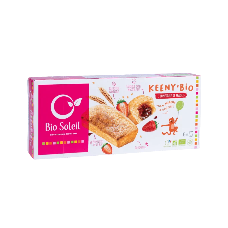 BIO SOLEIL KEENY'BIO FOURRES A LA CONFITURE DE FRAISE 150G