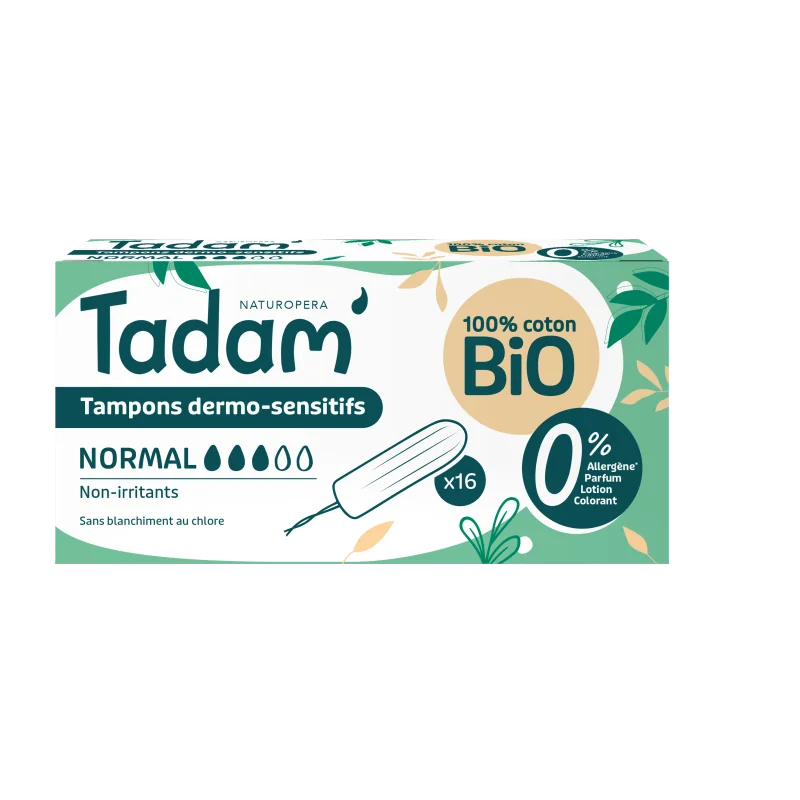 TADAM' TAMPONS NORMAL SANS APPLICATEUR 16U