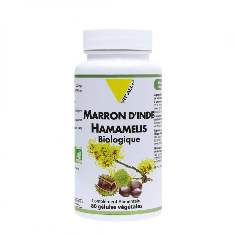 VIT’ALL+ Marron D’Inde 150Mg + Hamamelis 200Mg 80 Gélules