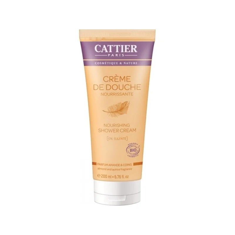 Cattier CREME DE DOUCHE NOURRISSANTE-parfum AMANDE ET COING 200ml