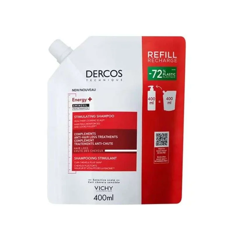 VICHY DERCOS TECHNIQUE ENERGY+ RECHARGE SHAMPOOING STIMULANT ANTI CHUTE 400ML