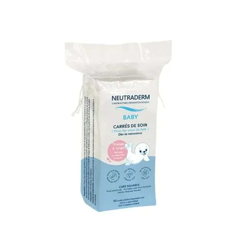 NEUTRADERM BEBE CARRES DE SOIN 100 UNITES