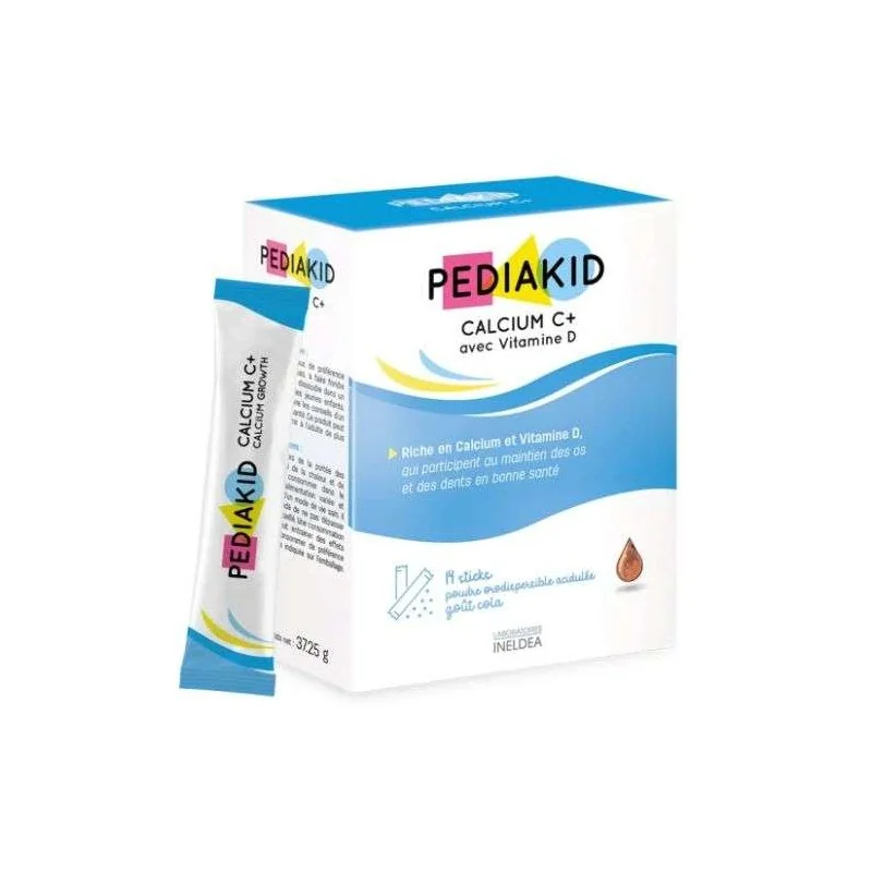 PEDIAKID 14 STICKS CALCIUM C+ VITAMINE D GOUT COLA
