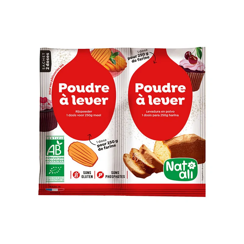 NATALI POUDRE A LEVER SANS PHOSPHATE 2x7 G