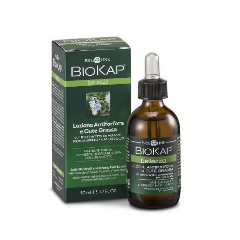 BIOKAP LOTION ANTIPELLICULAIRE ET CHEVEUX GRAS LOTION SANS RINÇAGE 50ML
