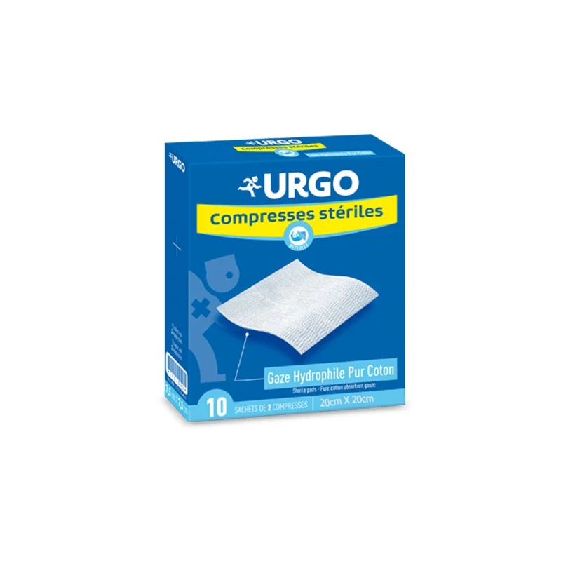 URGO COMPRESSES STÉRILES DE GAZE 20cmX20cm