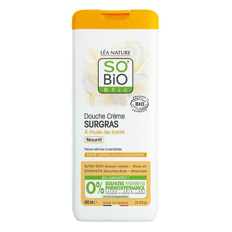 So Bio DOUCHE CRÈME SURGRAS À L'HUILE DE KARITÉ 650ml